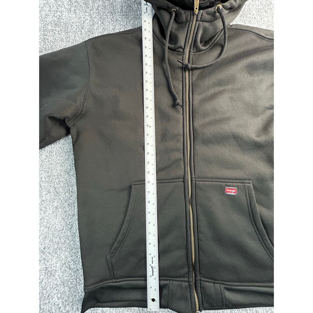 Wrangler Workwear Sherpa Lined Full Zip Hoodie Black Men's XL Heavy Duty Jacket - Picture 7 of 10
